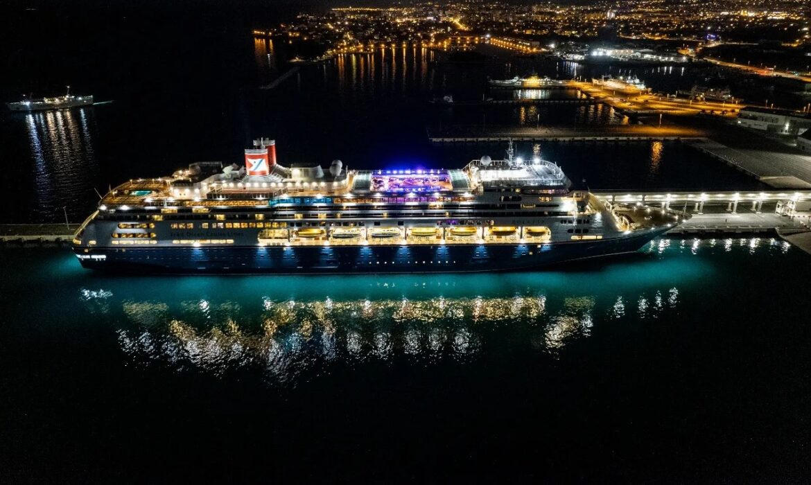 Zadar Cruise Port at night